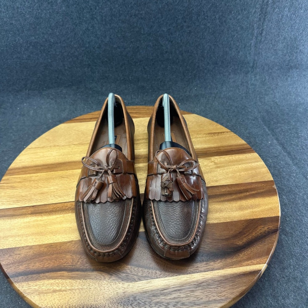 Florsheim Leather Tassel Loafer Two Tone Brown Men's Size 9D 30203 - Picture 4 of 13
